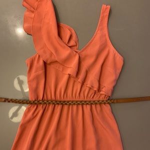 Peach Dress w/ Belt